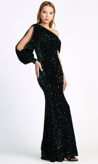Adora Design 3070 - Long Bishop Sleeve Sparkly Prom Dress