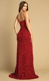 Adora Design 3126 - Shimmer Sweetheart Fitted Long Dress