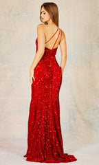 Adora Design 3140 - One Shoulder Fitted Shimmer Dress