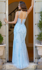Adora Design 3146 - Halter Strap Sweetheart Embroidered Dress