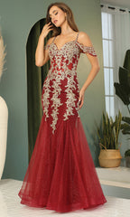 Adora Design 3156 - Embroidered Detail Mermaid Long Dress