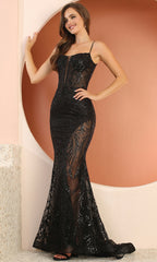 Adora Design 3160 - Illusion Panel Sparkle Mermaid Dress