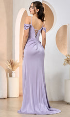 Adora Design 3196 - Cold Shoulder Ruched Evening Dress