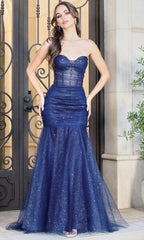 Adora Design 3207 - Sparkle Mermaid Strapless Evening Dress