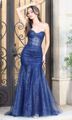Adora Design 3207 - Sparkle Mermaid Strapless Evening Dress