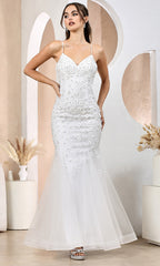 Adora Design 3212-01 - Floral Beaded Mermaid Bridal Dress