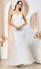 Adora Design 3212-01 - Floral Beaded Mermaid Bridal Dress