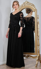 Adora Design 3247-03 - Three Quarter Sleeve Gown