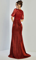 Adora Design 3252-03 - Beaded Lace Mermaid Formal Gown