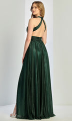 Adora Design 3260 - Ruched Bodice Plunging V-Neck Long Gown