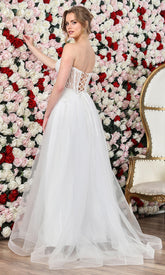 Adora Design 3262-01 - A-Line Beaded Strapless Wedding Gown