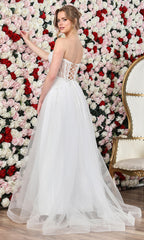 Adora Design 3262-01 - A-Line Beaded Strapless Wedding Gown