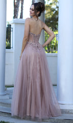 Adora Design 3269 - Plunging V-Neck Layered High Slit Gown