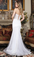 Adora Design 3278-01 - Basque Waist Embellished Mermaid Gown