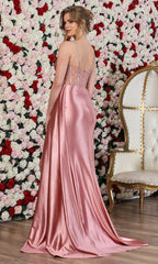 Adora Design 3295 - Beaded Lattice Back Sheath Prom Gown