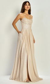 Adora Design 3324 - Shimmer A-Line Evening Gown