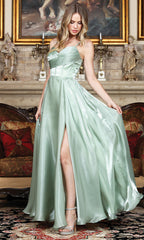 Adora Design 3326 - Sleeveless Sweetheart Prom Gown with Slit