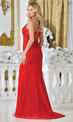 Adora Design 3329 - Beaded Applique Spaghetti Strap Prom Gown