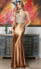 Adora Design 3358 - Strappy Back Dazzling Beaded Evening Gown
