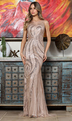 Adora Design 3378-03 - Illusion Jewel Sheath Formal Gown