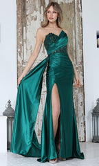 Adora Design 3381 - Asymmetric Beaded Corset Prom Gown