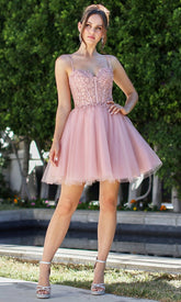 Adora Design 1065 - Sleeveless Embellished A-Line Dress