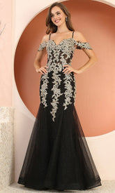 Adora Design 3156 - Embroidered Detail Mermaid Long Dress