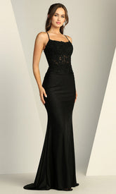Adora Design 3224 - Floral Embroidered Sleeveless Sheath Dress