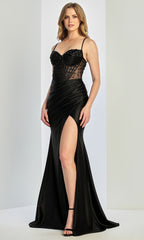 Adora Design 3273 - Stone Embellished Illusion Corset Prom Gown