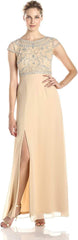 Adrianna Papell - 191910700 Ornate Cap Sleeve Cutout Dress