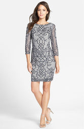 Adrianna Papell - Abstract Motif Sheath Dress 41911010