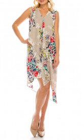 Adrianna Papell - AP1D102209 Floral High Low Dress