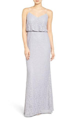 Adrianna Papell - AP1E201290 Sleeveless Lace Blouson Evening Gown