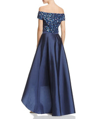 Adrianna Papell - Sequined High Low Gown AP1E201583