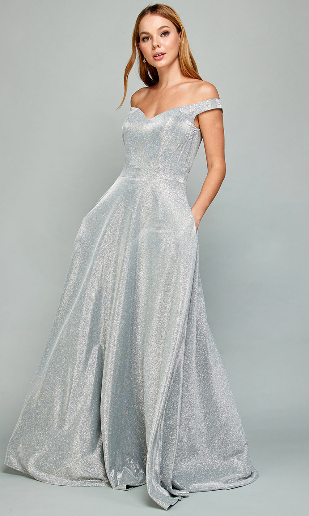 Adora Design 3036 - Off Shoulder Sweetheart Prom Dress