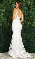 Adora Design 3053N-01 - Floral Lace Mermaid Bridal Dress