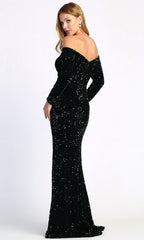 Adora Design 3058 - Heavily Embellished Long Sleeve Prom Dress