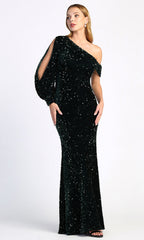 Adora Design 3070 - Sparkly Bishop Sleeve Gown
