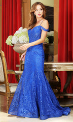 Adora Design 3076 - Cold Shoulder Long Mermaid Prom Dress