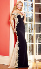 Adora Design 3117 - Applique Bodice Mermaid Evening Dress