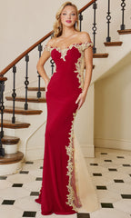 Adora Design 3117 - Applique Bodice Mermaid Evening Dress