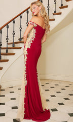 Adora Design 3117 - Applique Bodice Mermaid Evening Dress