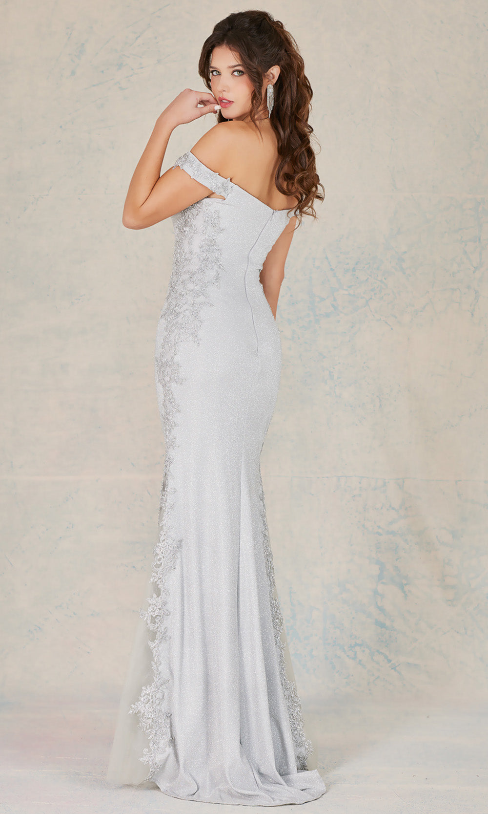 Adora Design 3118 - Embellished Illusion Side Sheath Prom Dress
