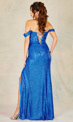 Adora Design 3119 - Scoop Neckline Gleaming Prom Dress