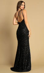 Adora Design 3121 - One Shoulder Shiny Evening Dress