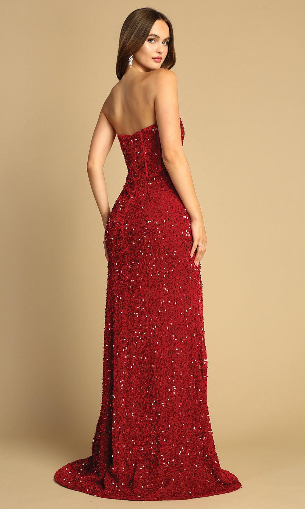 Adora Design 3126 - Shimmer Sweetheart Fitted Long Dress