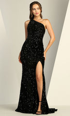 Adora Design 3140 - One Shoulder Fitted Shimmer Dress