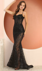 Adora Design 3160 - Illusion Panel Sparkle Mermaid Dress