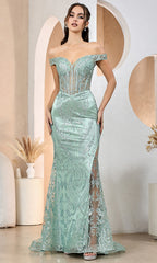 Adora Design 3168 - Embellished Mermaid Long Dress