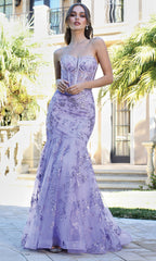 Adora Design 3179 - Sparkle Mermaid Evening Dress with Lace-Up Back